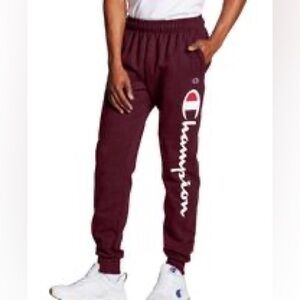 Champion Boys’ Medium Maroon Logo Jogger Sweatpants